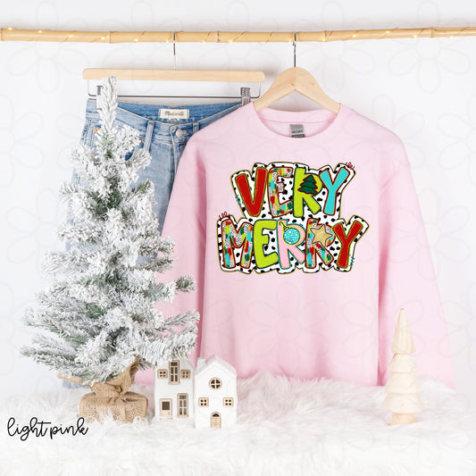 Colorful Merry Christmas DTF Transfer