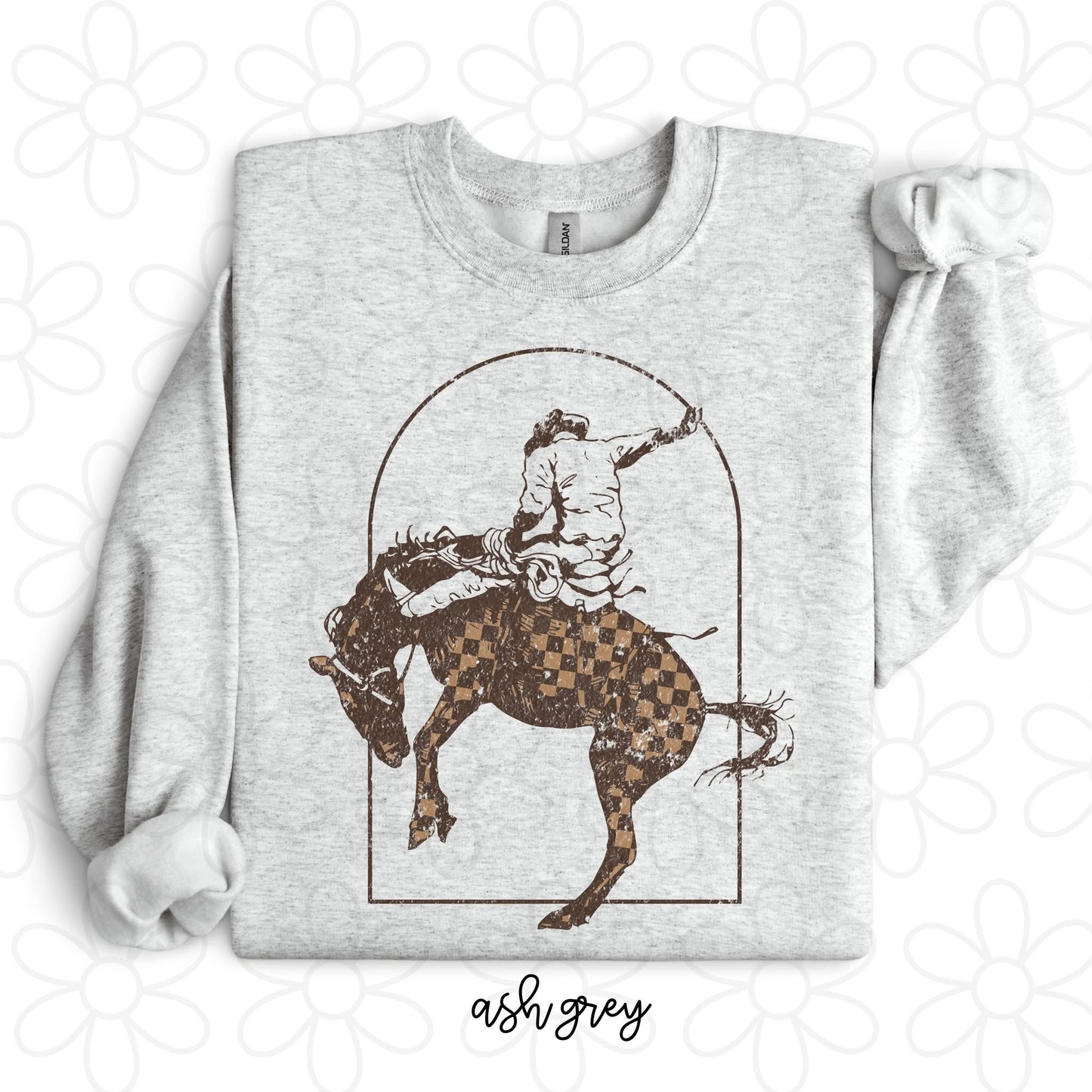 Checker Bucking Horse DTF Transfer