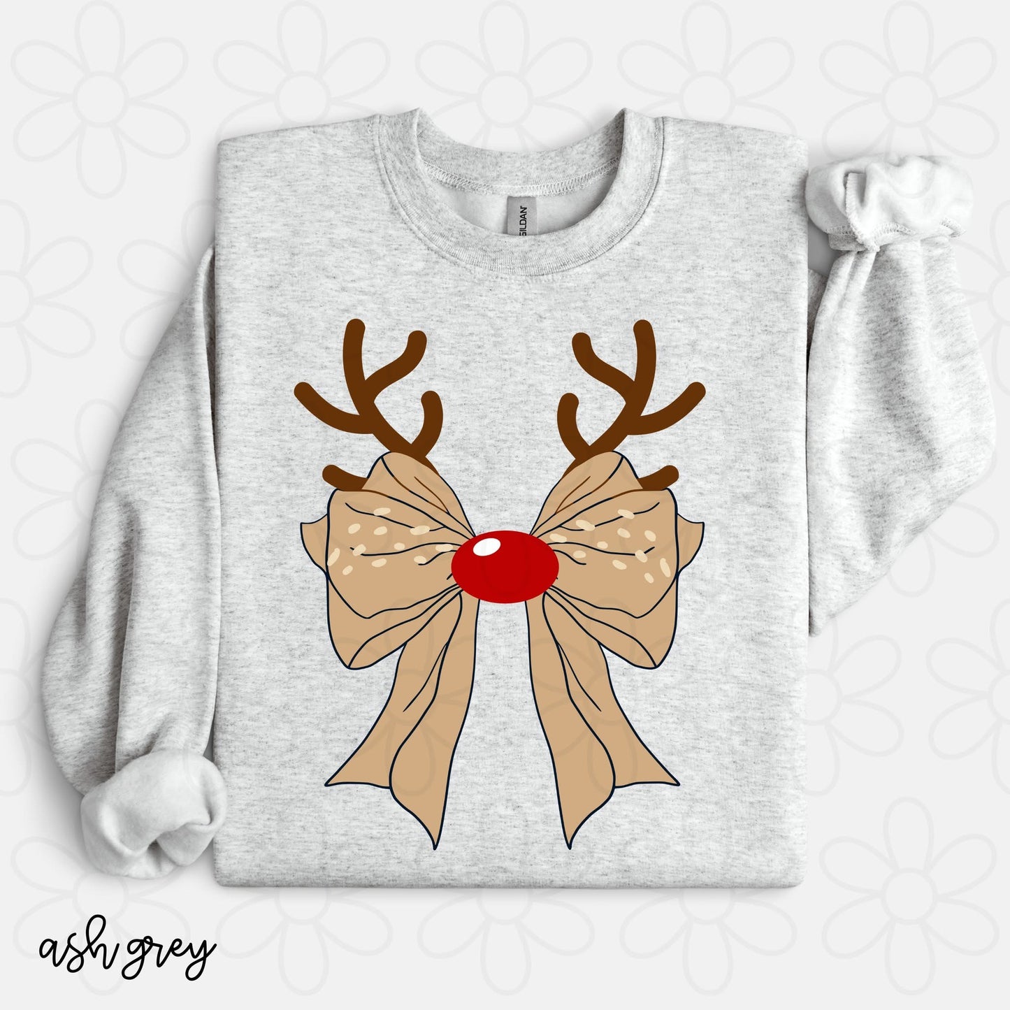 Rudolph Coquette Bow DTF Transfer