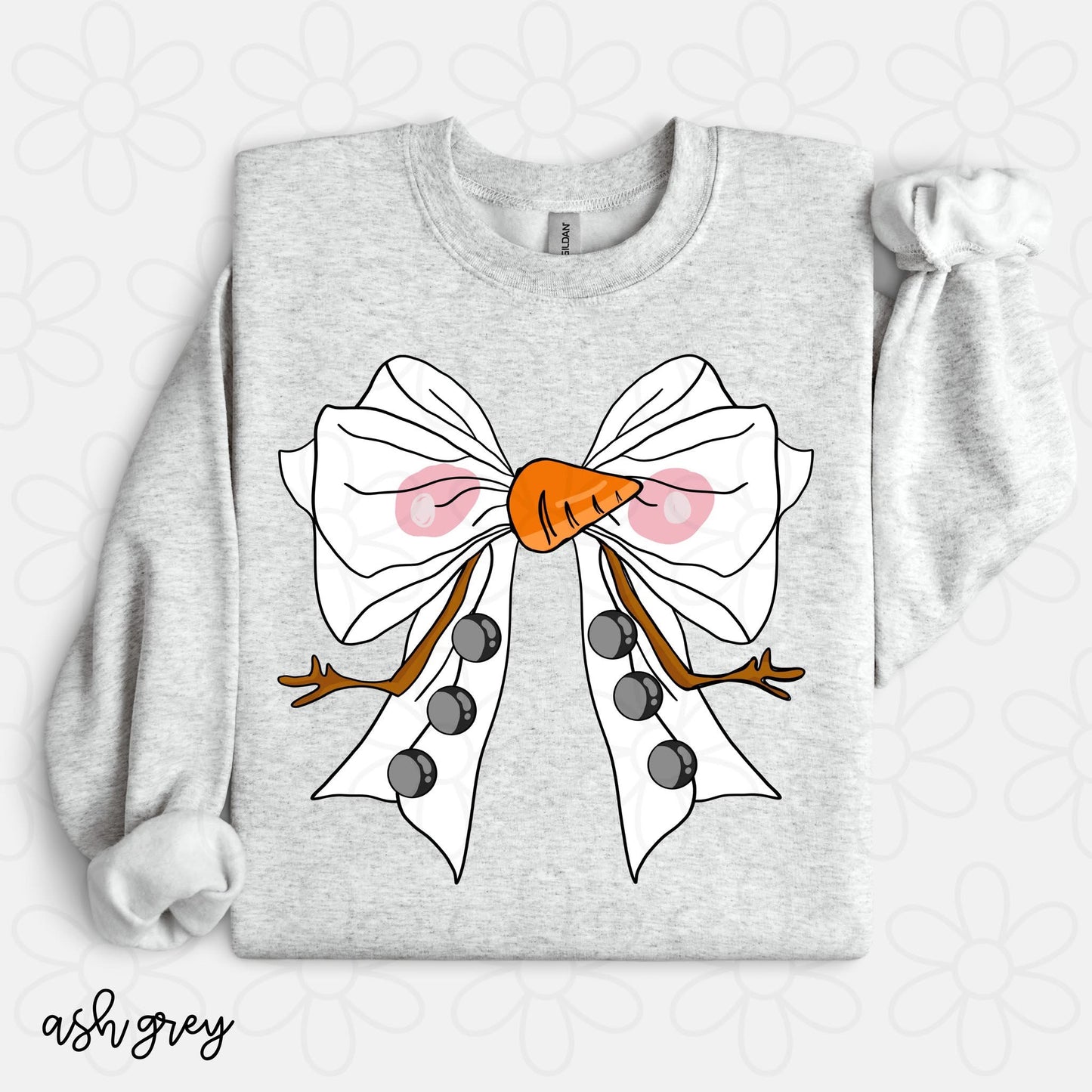 Snowman Coquette Bow DTF Transfer