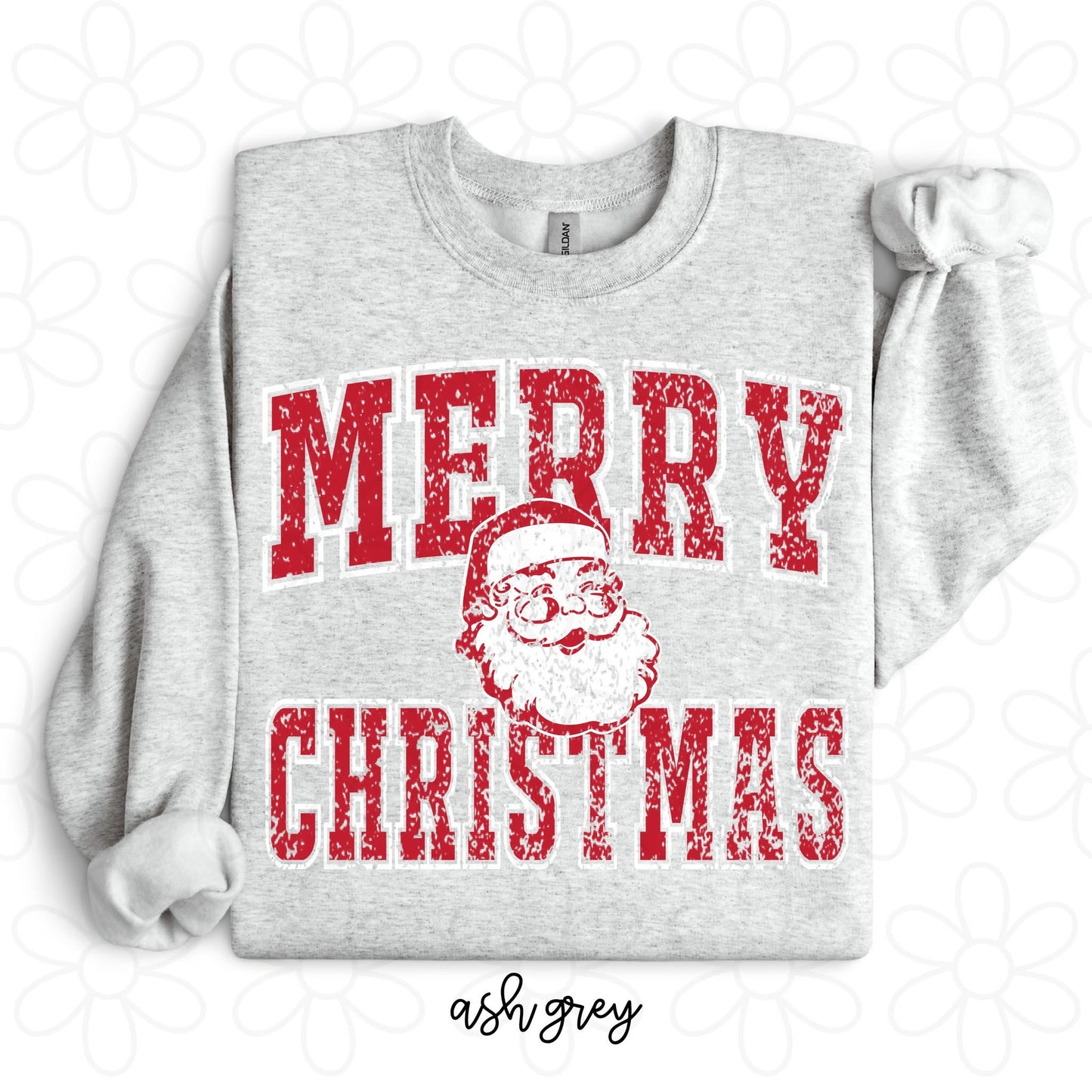 Distressed Vintage Merry Christmas DTF Transfer