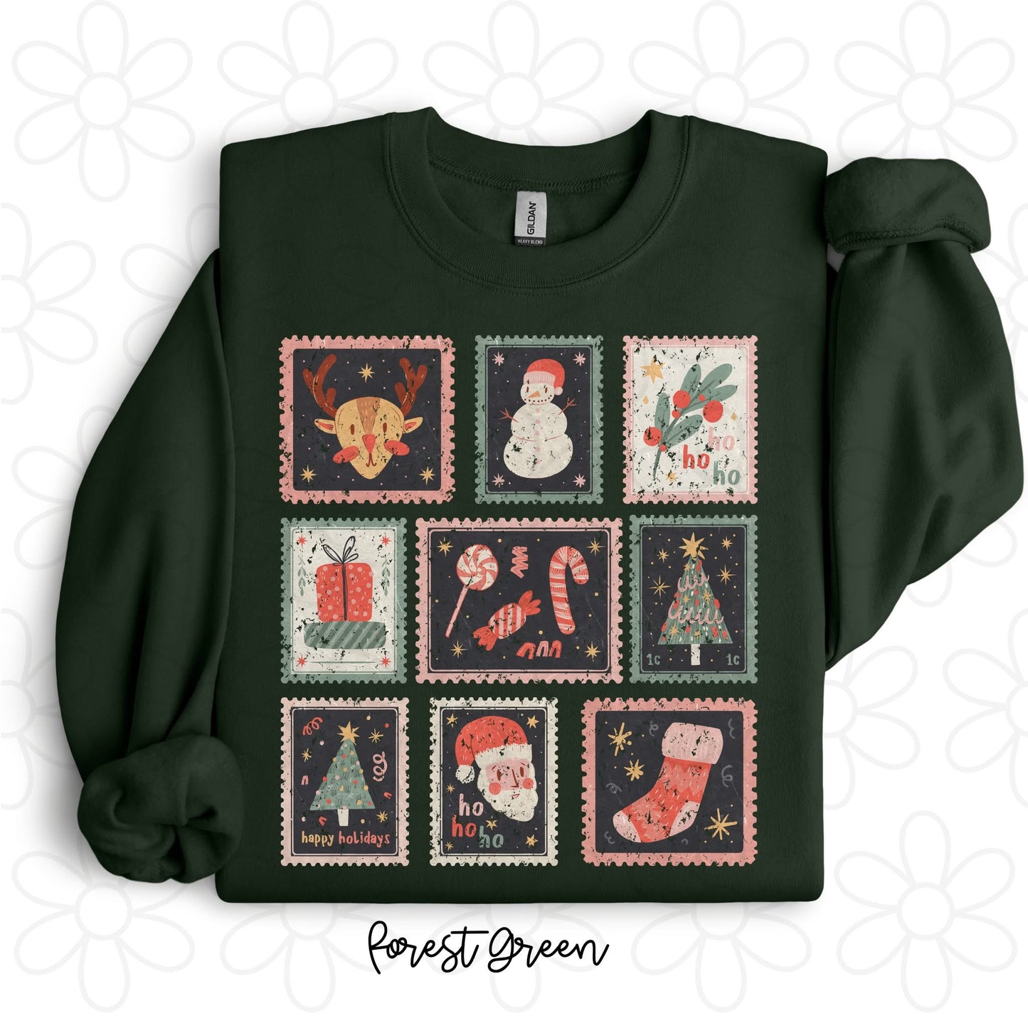 Christmas Stamps DTF Transfer