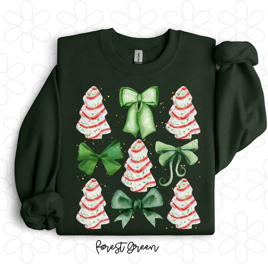 Christmas Cake Bow Coquette DTF Transfer