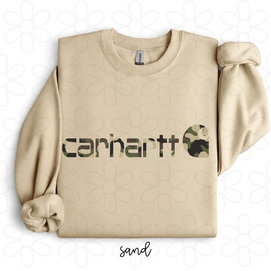 Green Camo Carhartt DTF Transfer