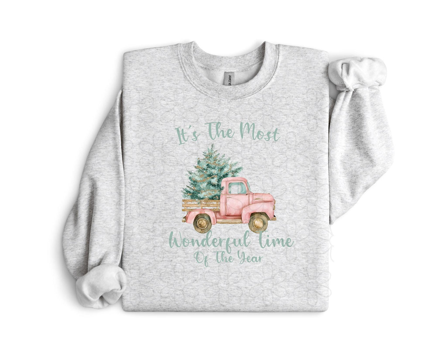 Most Wonderful Time Of The Year Pink Truck DTF Transfer