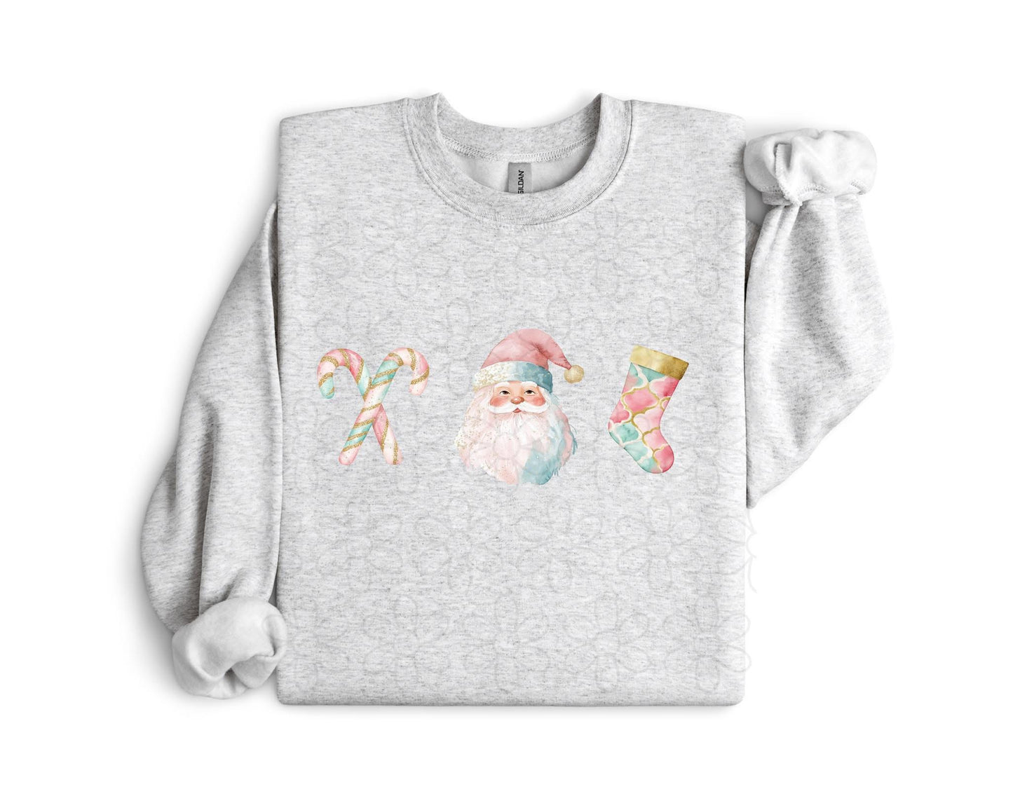 Pink and Turquoise Christmas DTF Transfer