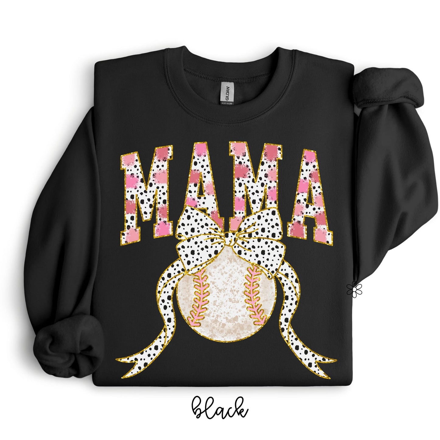 Glitter Baseball Coquette Mama DTF Transfer