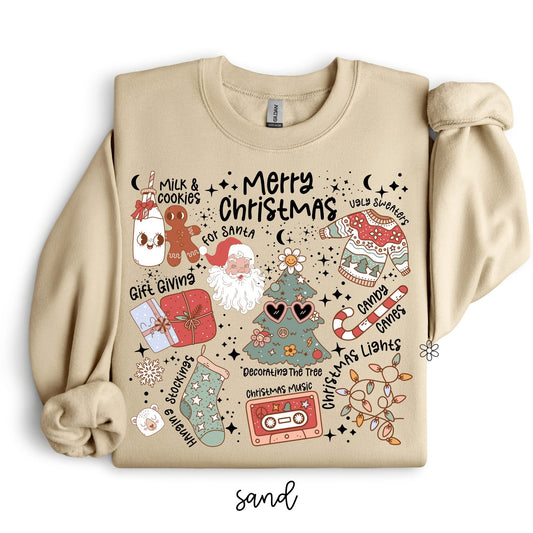 Retro Merry Christmas DTF Transfer