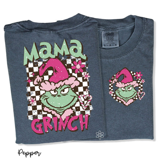 Retro Mama Grinch Front & Back DTF Transfer