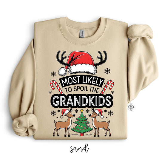 Most Likely To Spoil The Grandkids Christmas DTF Transfer