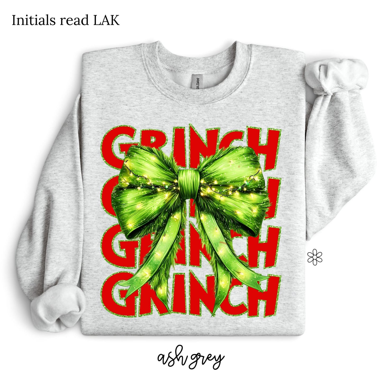 Grinch Bow DTF Transfer