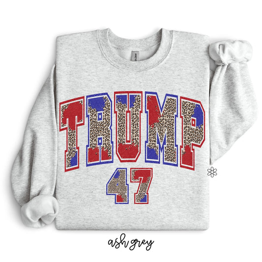 Red & Blue Leopard Trump 47 DTF Transfer