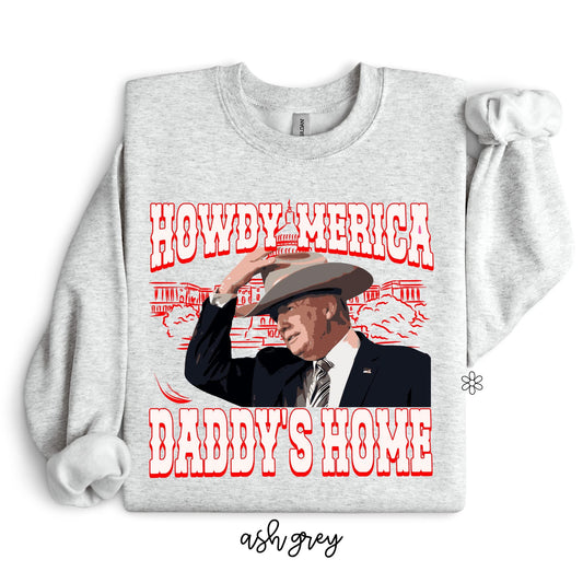 Trump Red Howdy Merica DTF Transfer