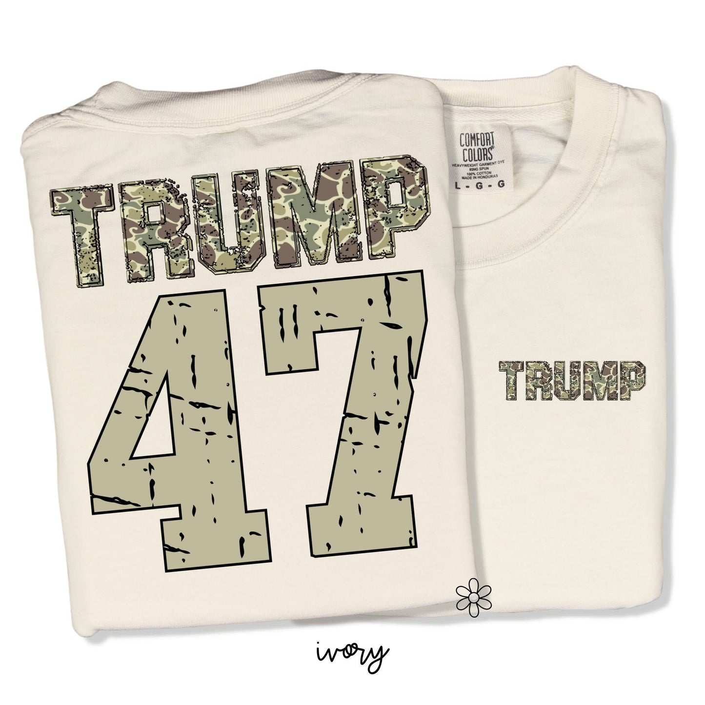 Trump 47 Camo Front & Back DTF Transfer