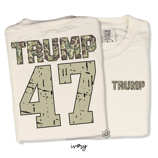 Trump 47 Camo Front & Back DTF Transfer