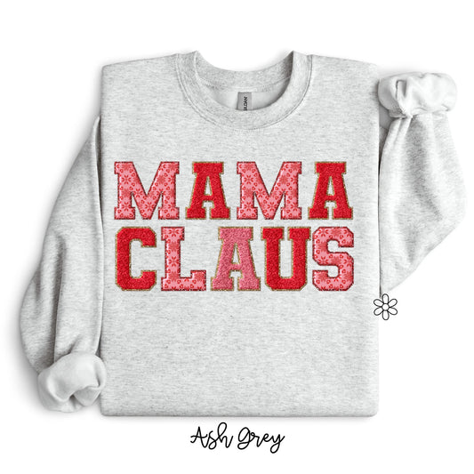Chenille Letters Mama Claus DTF Transfer