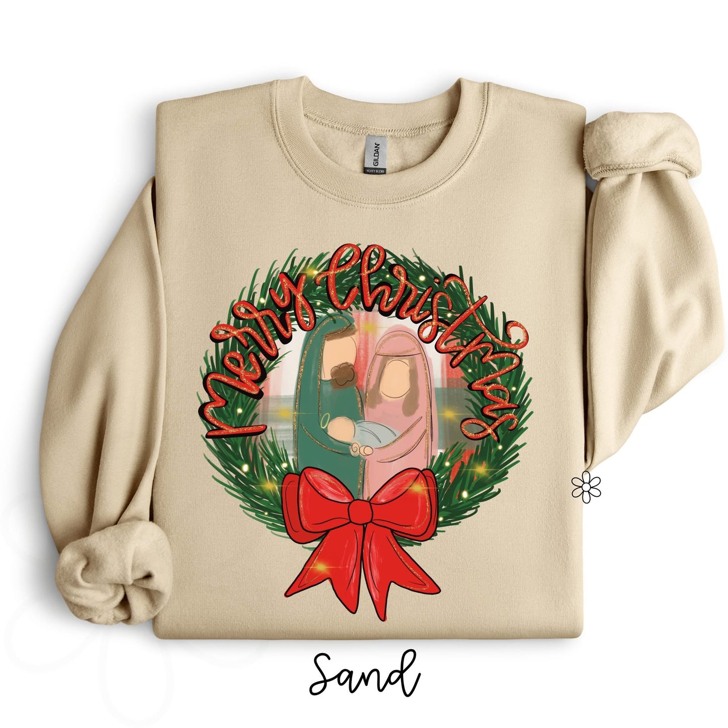 Merry Christmas Plaid Wreath DTF Transfer