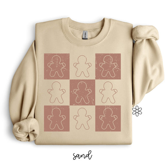 Gingerbread Check DTF Transfer