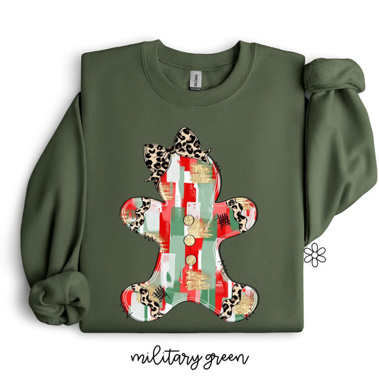 Traditional Colors Brushstroke Gingerbread DTF Transfer