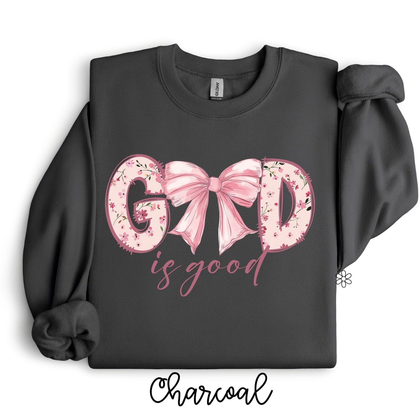 Pink Floral God Is Good DTF Transfer