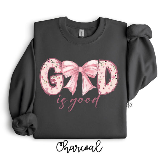 Pink Floral God Is Good DTF Transfer