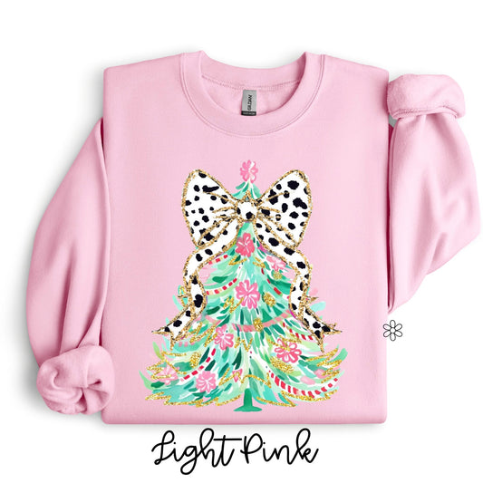 Coquette Colorful Glitter Tree DTF Transfer