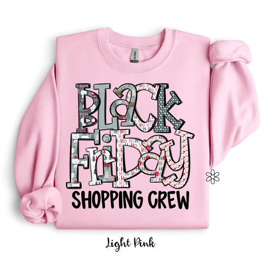 Black Friday Shopping Crew DTF Transfer