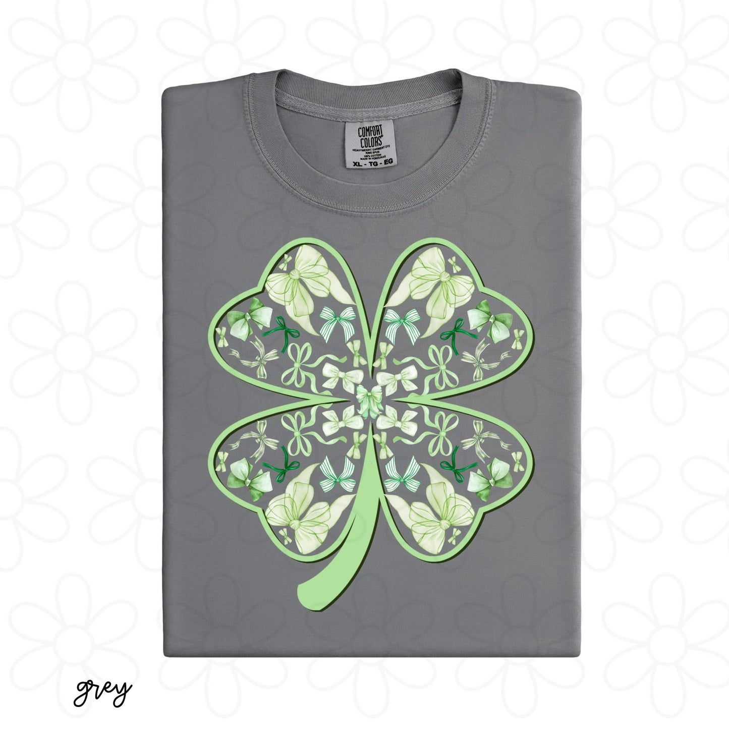 Green Coquette Bow Shamrock DTF Transfer