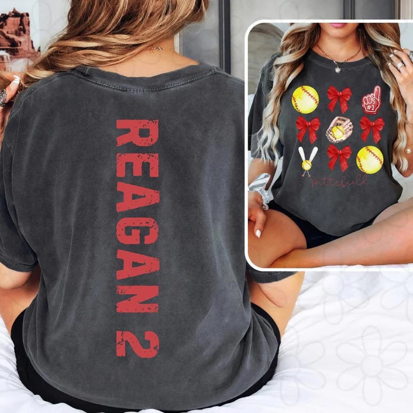 Custom Softball Coquette DTF Transfer