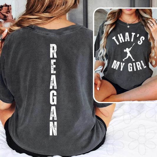 Custom Softball That's My Girl DTF Transfer