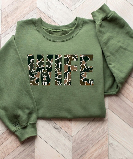 Bottomland Camo Wife Sweatshirt