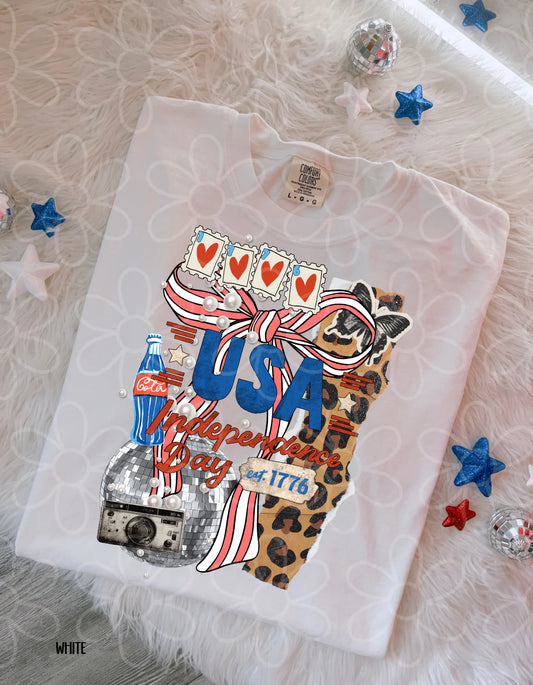 Independence Day Leopard Tee