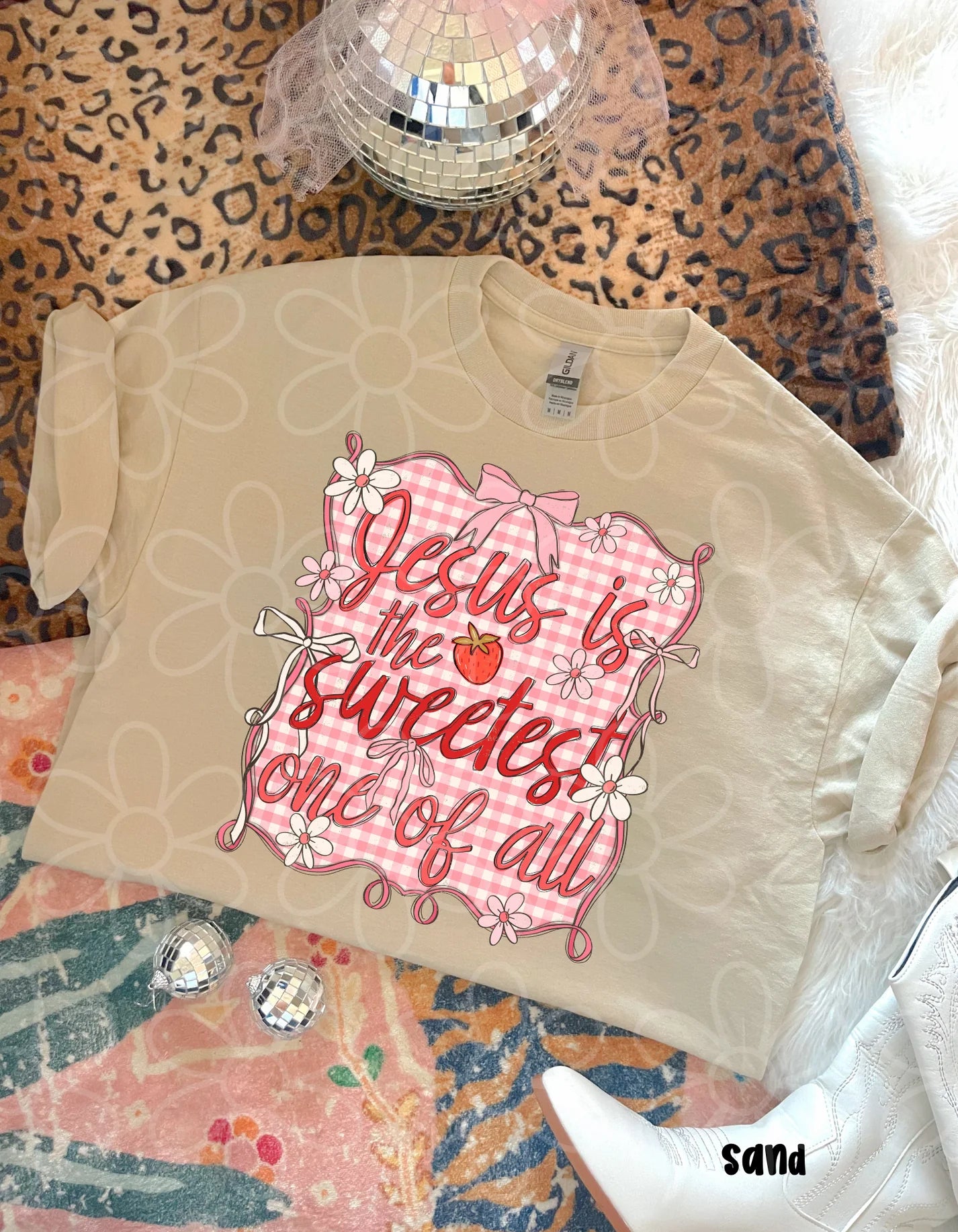 Jesus Is The Sweetest One Of All Strawberry DTF Transfer