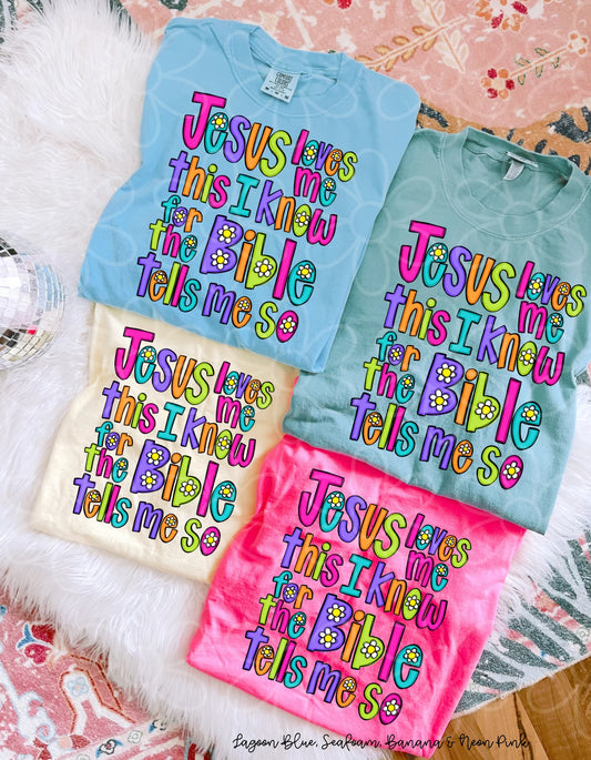 Jesus Loves Me This I Know DTF Transfer