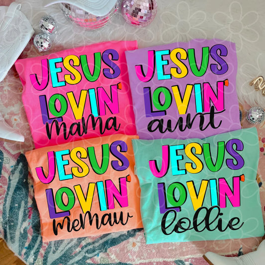 Jesus Lovin Names - Multiple Options (NO Customs) DTF Transfer