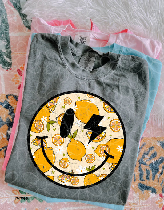 Lemon Smiley DTF Transfer