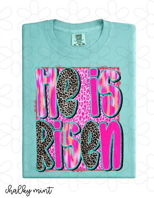 Leopard Brushstroke He Is Risen DTF Transfer