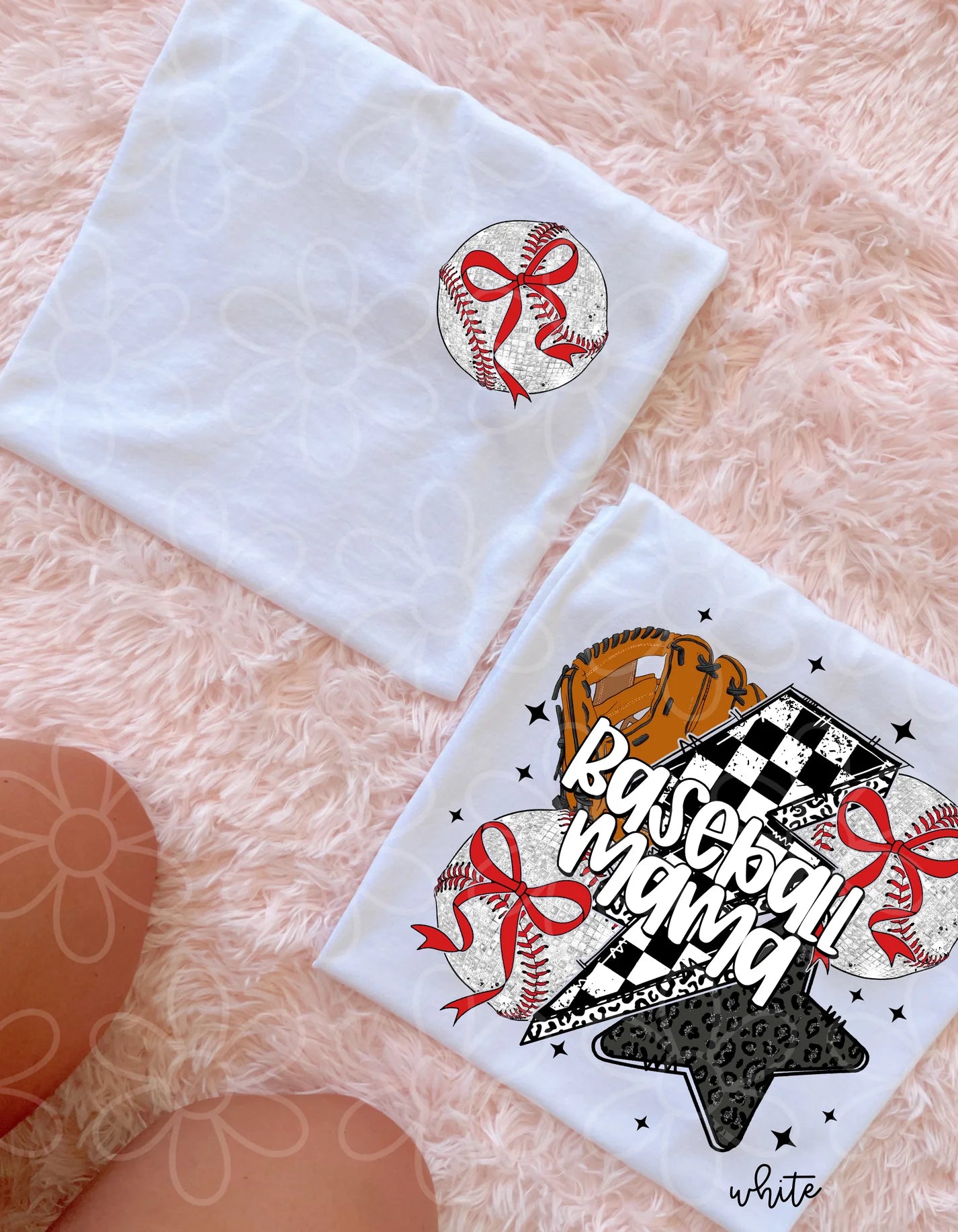 Leopard Checkered Bolt Baseball Mama DTF Transfer