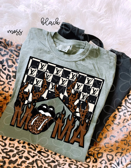 Leopard Flames MaMa DTF Transfer