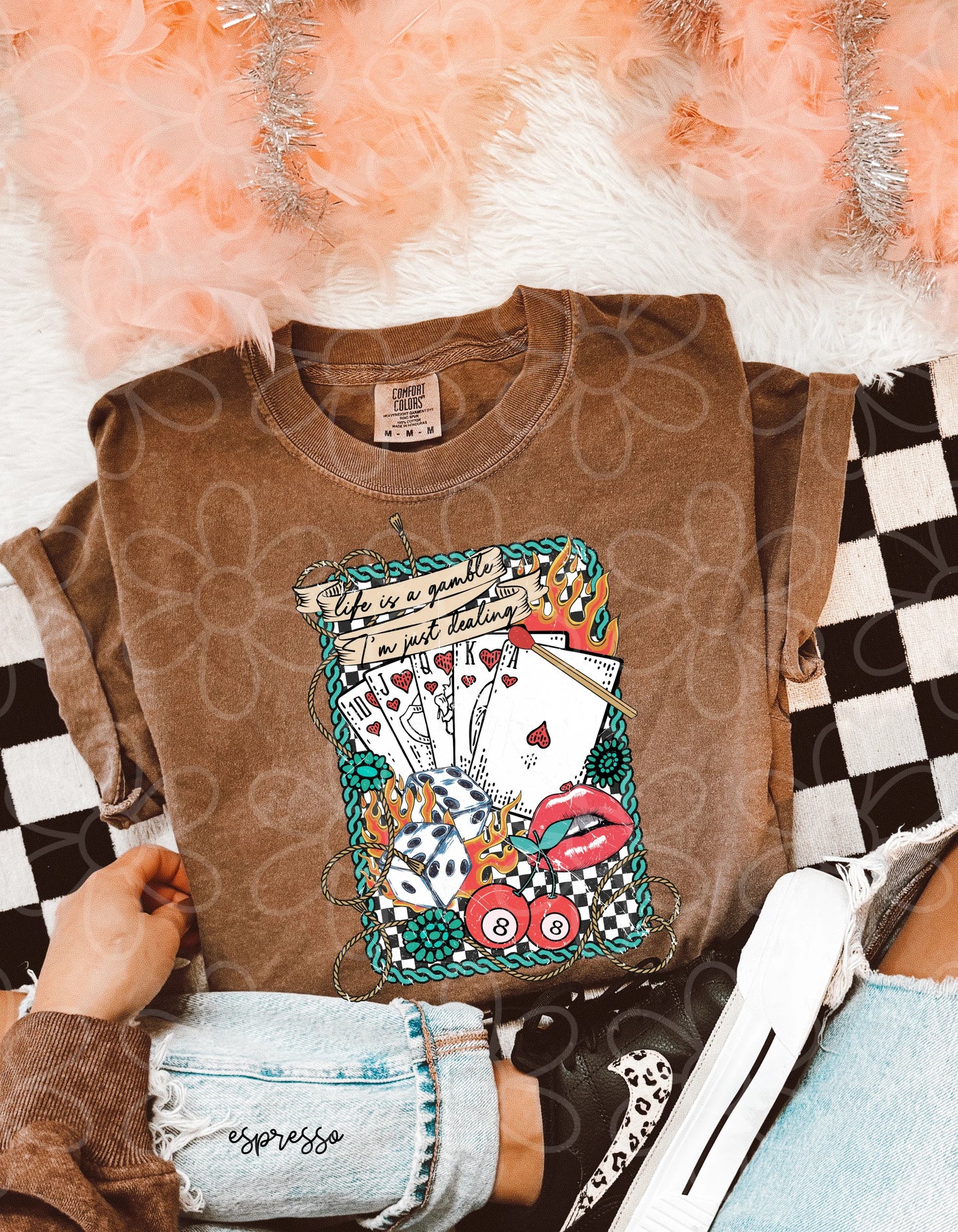 Life Is A Gamble, I'm Just Dealing DTF Transfer