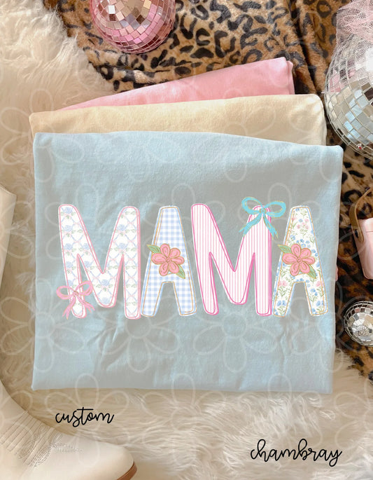 MaMa Floral Bows DTF Transfer