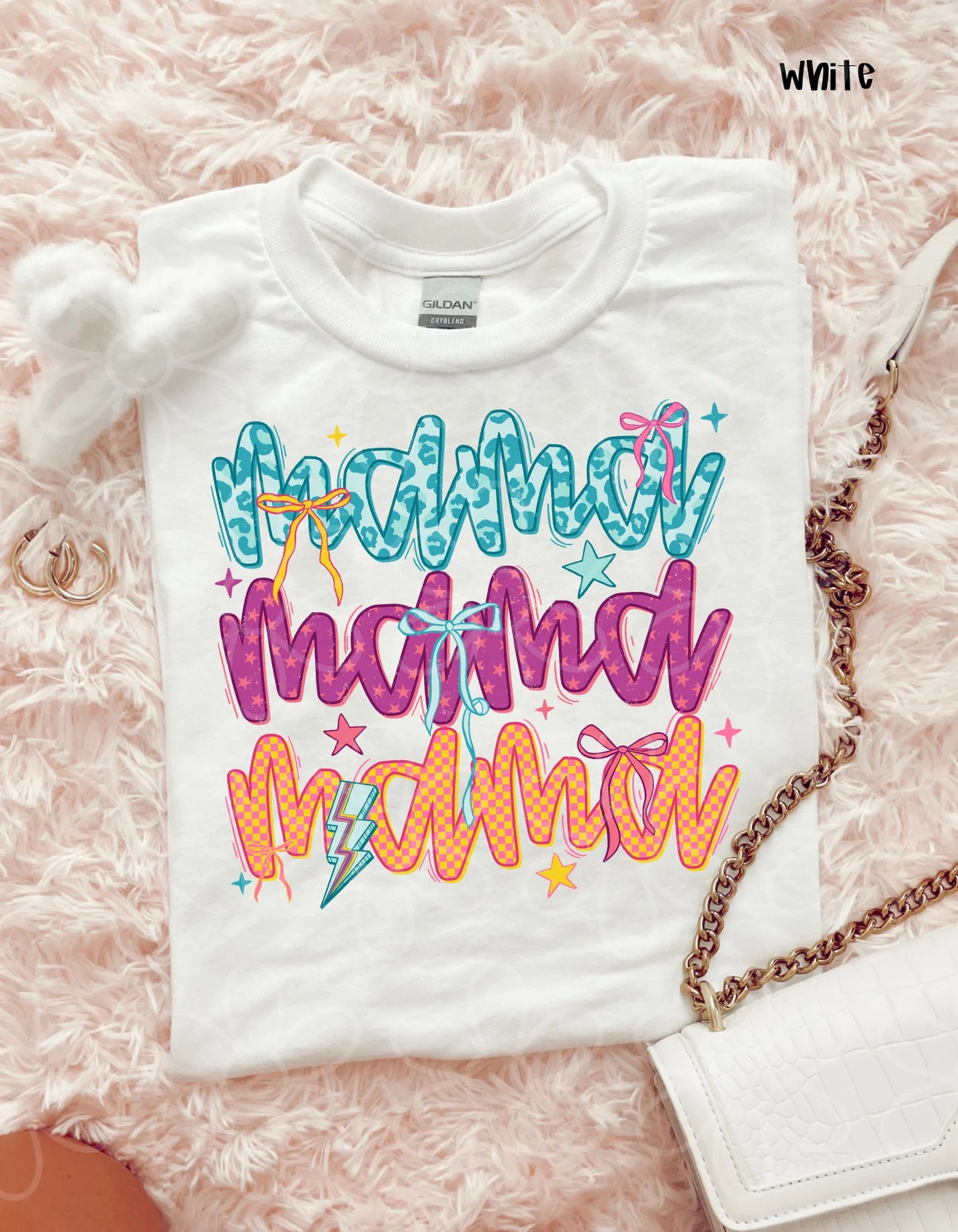 MaMa Stars And Bows DTF Transfer