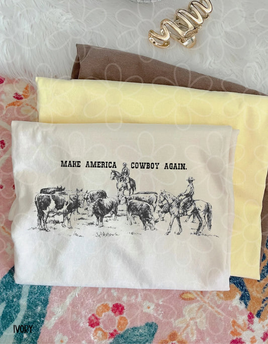 Make America Cowboy Again DTF Transfer