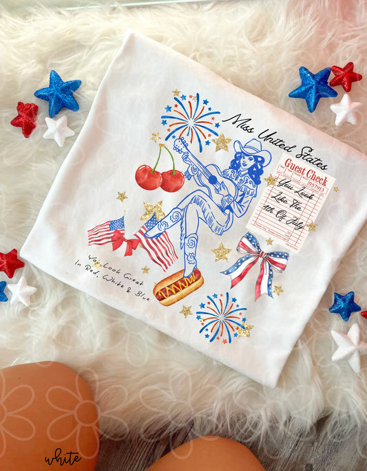 Miss United States DTF Transfer