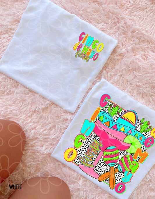 Neon Speckle Cinco De Mayo Fiesta DTF Transfer