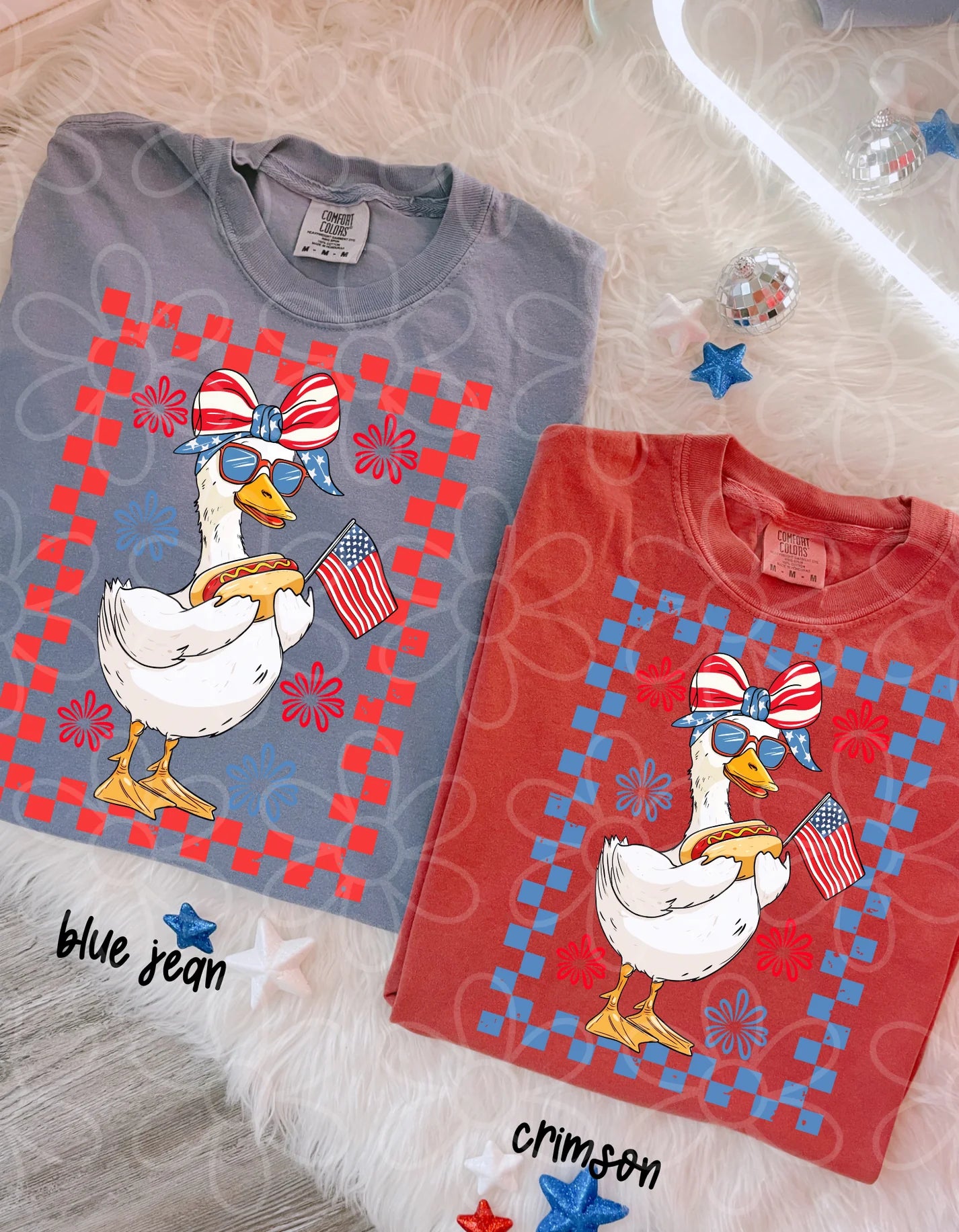 Patriotic Goose Sunglasses And Bow DTF Transfer