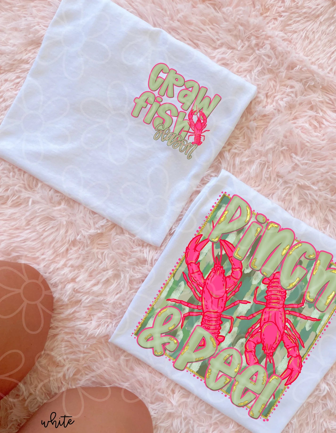 Pinch & Peel Green & Pink DTF Transfer