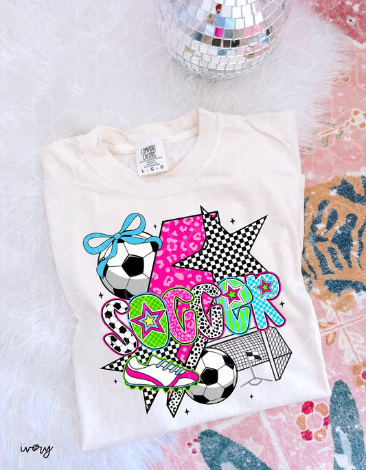 Pink Leopard Soccer DTF Transfer