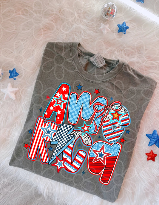 Preppy America DTF Transfer