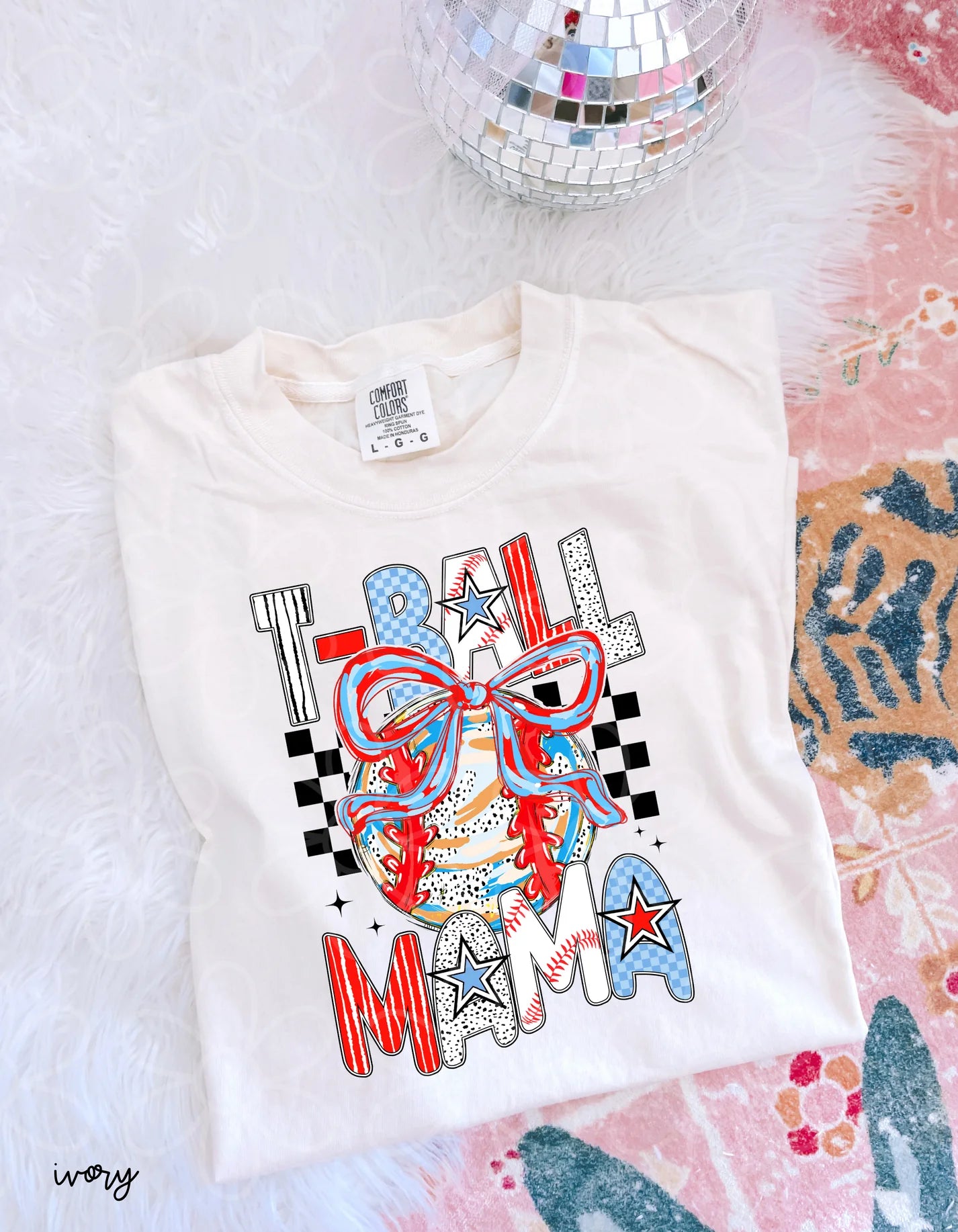 Preppy T-Ball Mama DTF Transfer